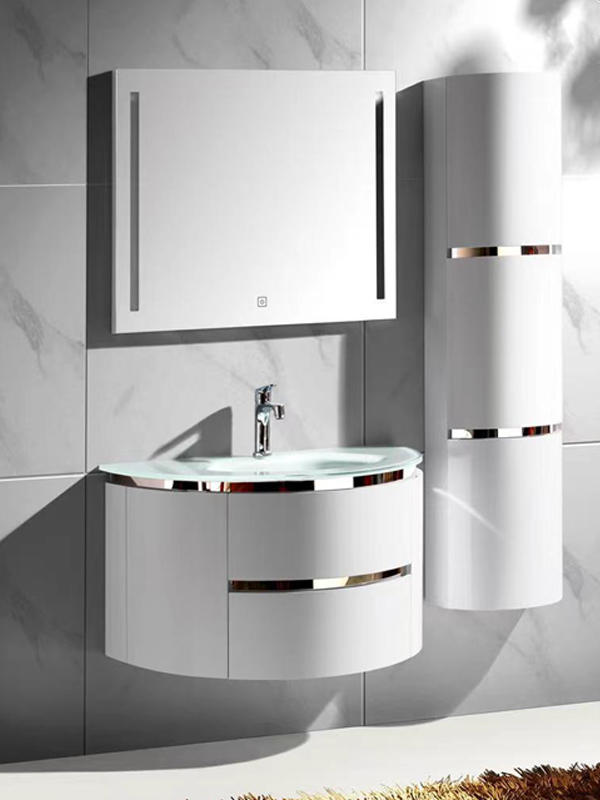 KP-5809 Color Coextruded Board PVC Bathroom Cabinet with Sink